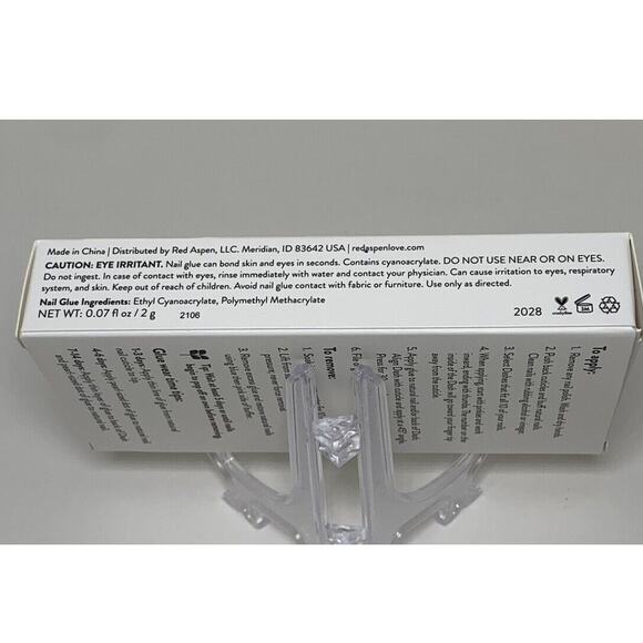 Red Aspen Nail Dashes Cherry On Top Short Square New Retired #2028 - Picture 4 of 6